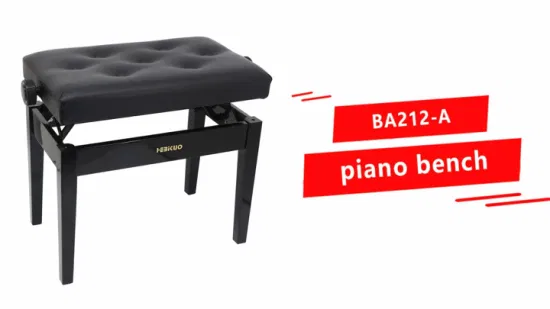 Midleford 악기 피아노 레벨 페인팅 조정 가능한 검은 피아노 의자 연마 현대 나무 피아노 의자 벤치